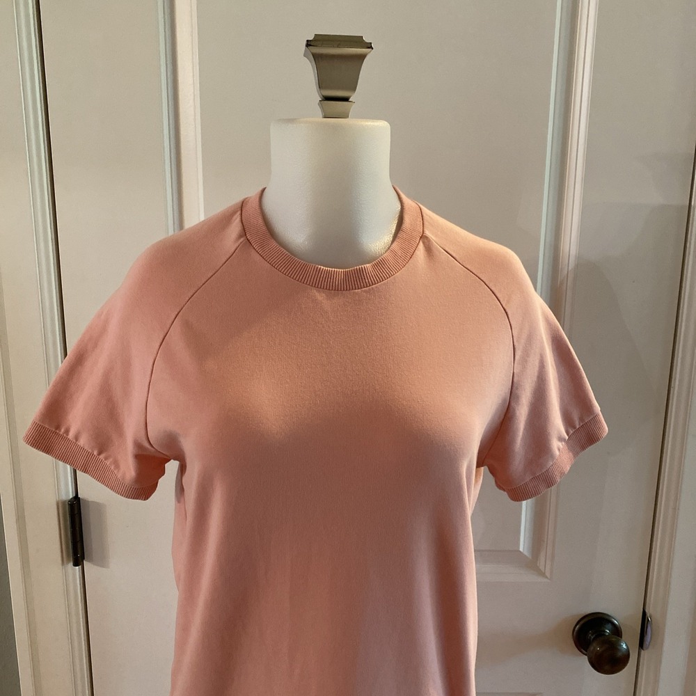 MARINE LAYER Dress Cassidy Wash Pink Raglan Cotton Sweatshirt Pullover Beach XS - Picture 2 of 10